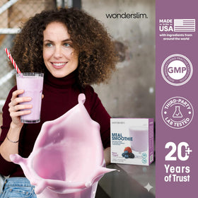 WonderSlim On-the-Go Bag scene shows portable meal solution.