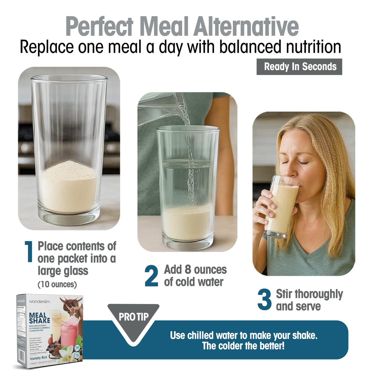 WonderSlim on-the-go packet ready for portable nutrition