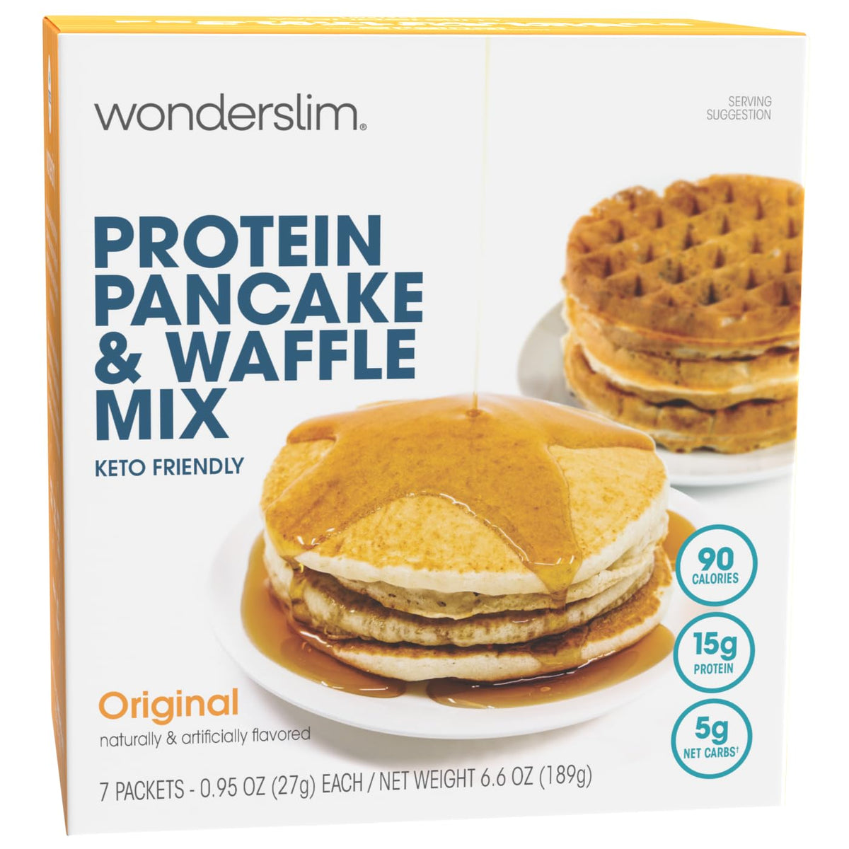 WonderSlim Original Pancake & Waffle Mix box for a protein-packed morning