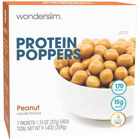 WonderSlim Popper Puff Snacks caramel peanut front view for on-the-go snacking.