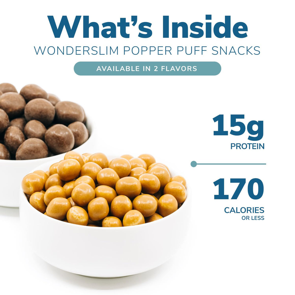 Close-up of WonderSlim caramel peanut package highlighting 7-count pack.