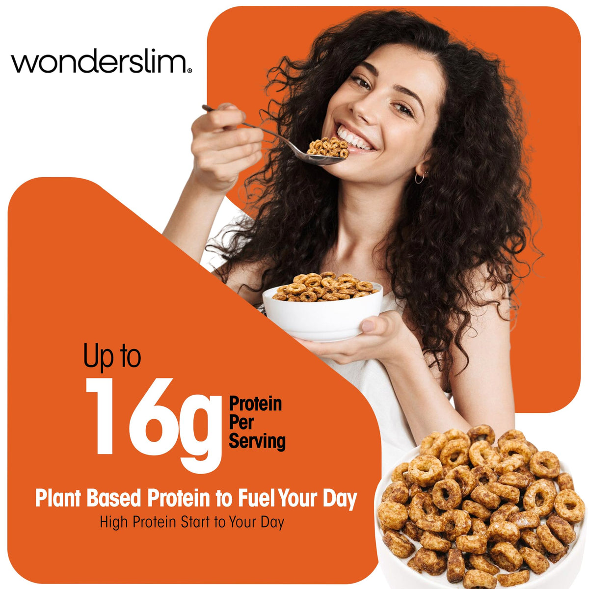 WonderSlim Protein Cereal close-up highlighting texture and cocoa notes