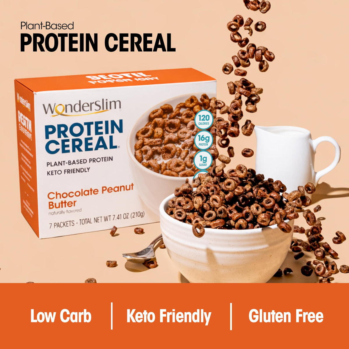 WonderSlim Protein Cereal gluten-free symbol indicating allergy-friendly breakfast
