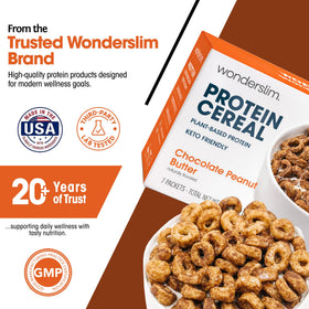 WonderSlim Protein Cereal keto-friendly badge suggesting low-carb option