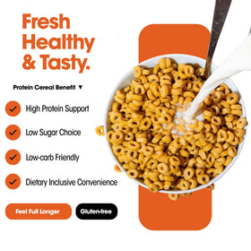 WonderSlim Protein Cereal nutrition facts label showing high protein and fiber per serving