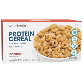 WonderSlim Protein Cereal Cinnamon in a bowl for a protein-packed, low-carb breakfast