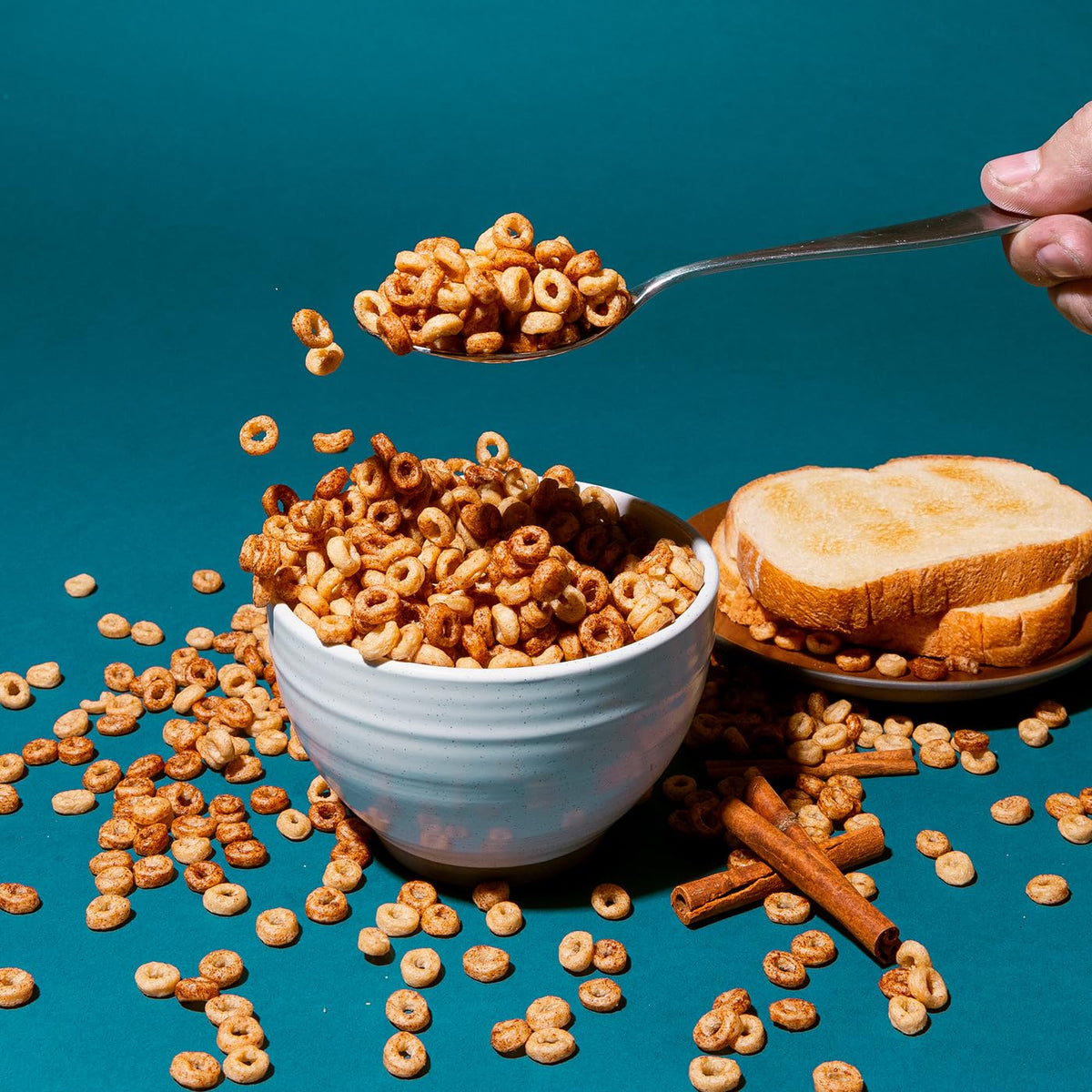 WonderSlim Protein Cereal Cinnamon with milk suggesting quick, convenient morning routine