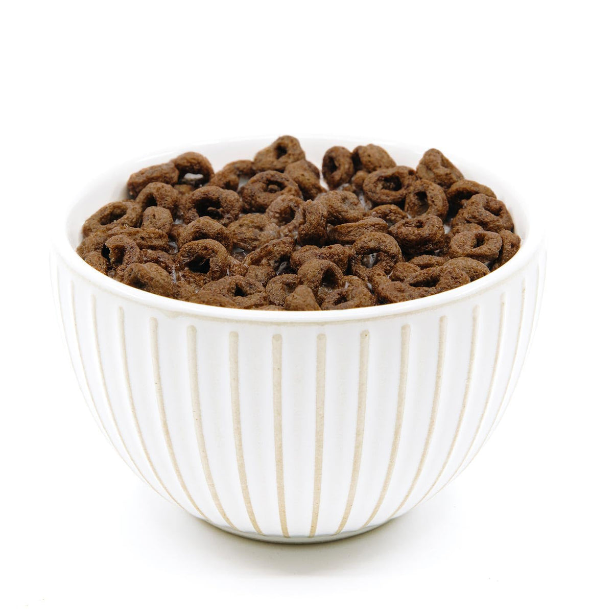 Close-up of WonderSlim Cocoa cereal ingredients highlights gluten-free, vegan, low-sugar profile.