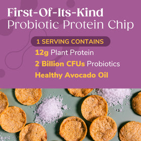 WonderSlim protein chips probiotics salt & vinegar in a bowl showing crunch