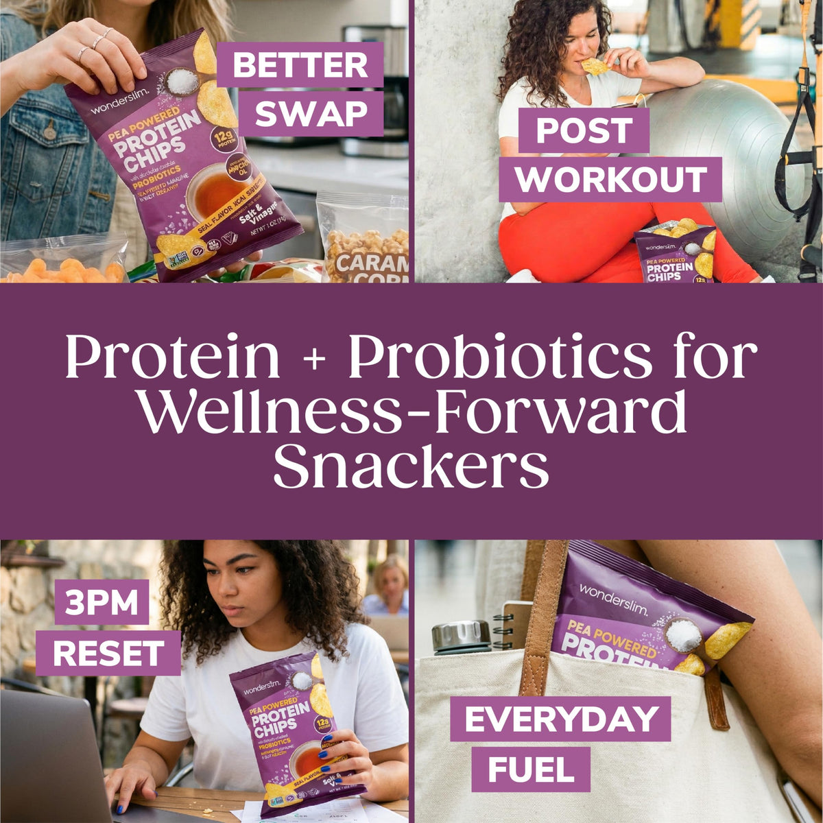 WonderSlim protein chips probiotics 2 Billion CFU probiotic badge