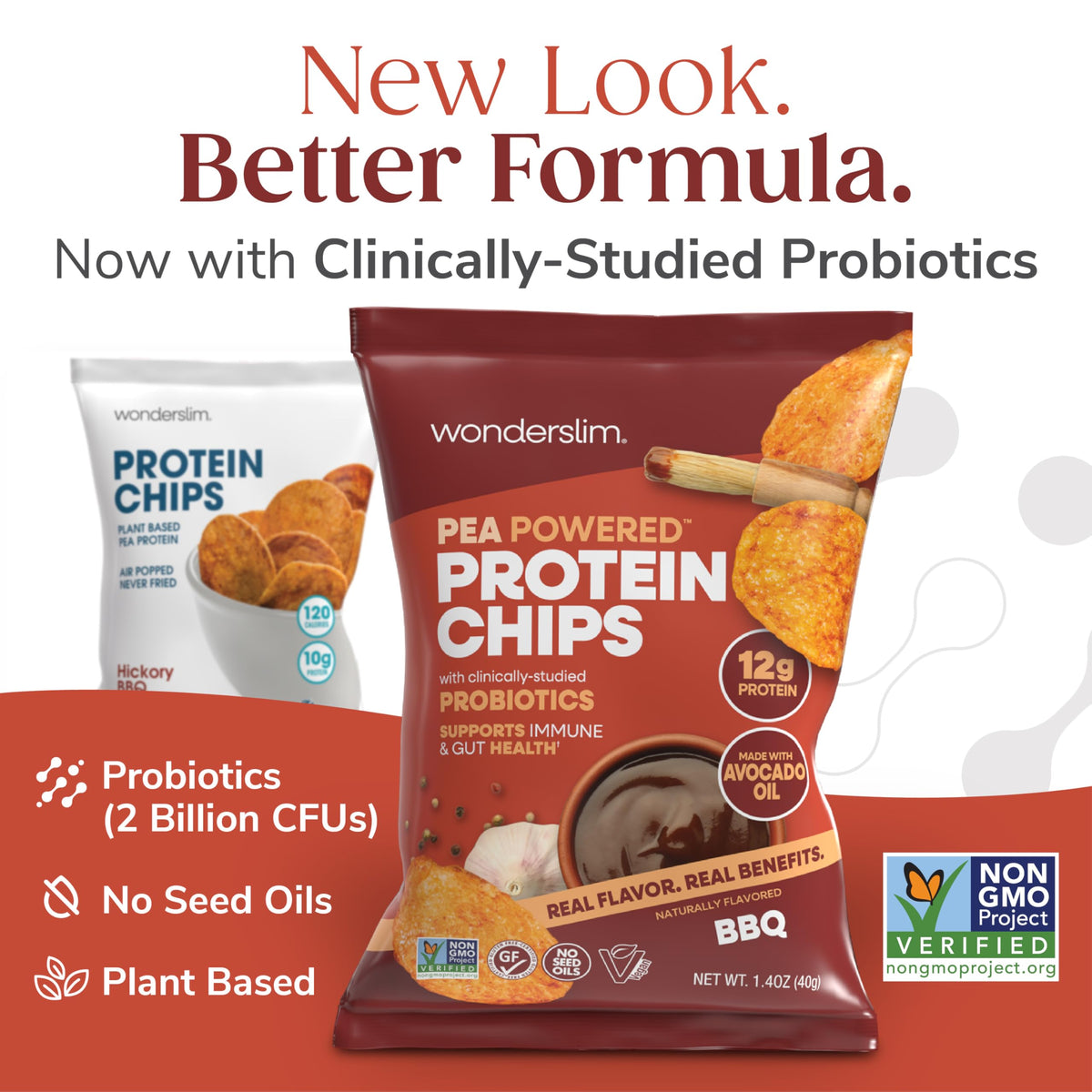 WonderSlim Protein Chips SNZ-1969 probiotic 2B CFU close-up
