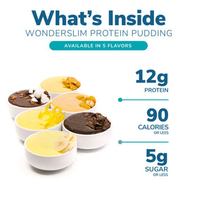 WonderSlim Banana Delight swirl close-up highlights rich flavor and smooth pudding