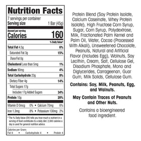 WonderSlim Protein Snack Bar Caramel Brownie Nut closeup with caramel and nuts texture