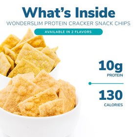 WonderSlim cheddar seasoning crunch delivers bold flavor in a crunchy bite