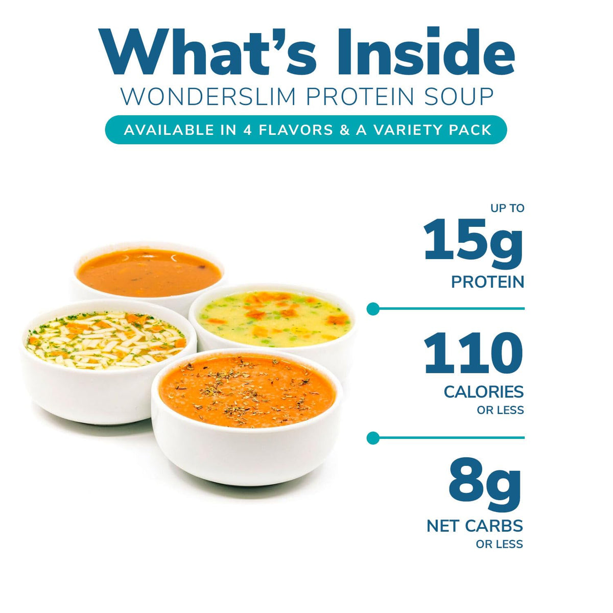 WonderSlim Protein Soup cup ready to serve for quick nourishment