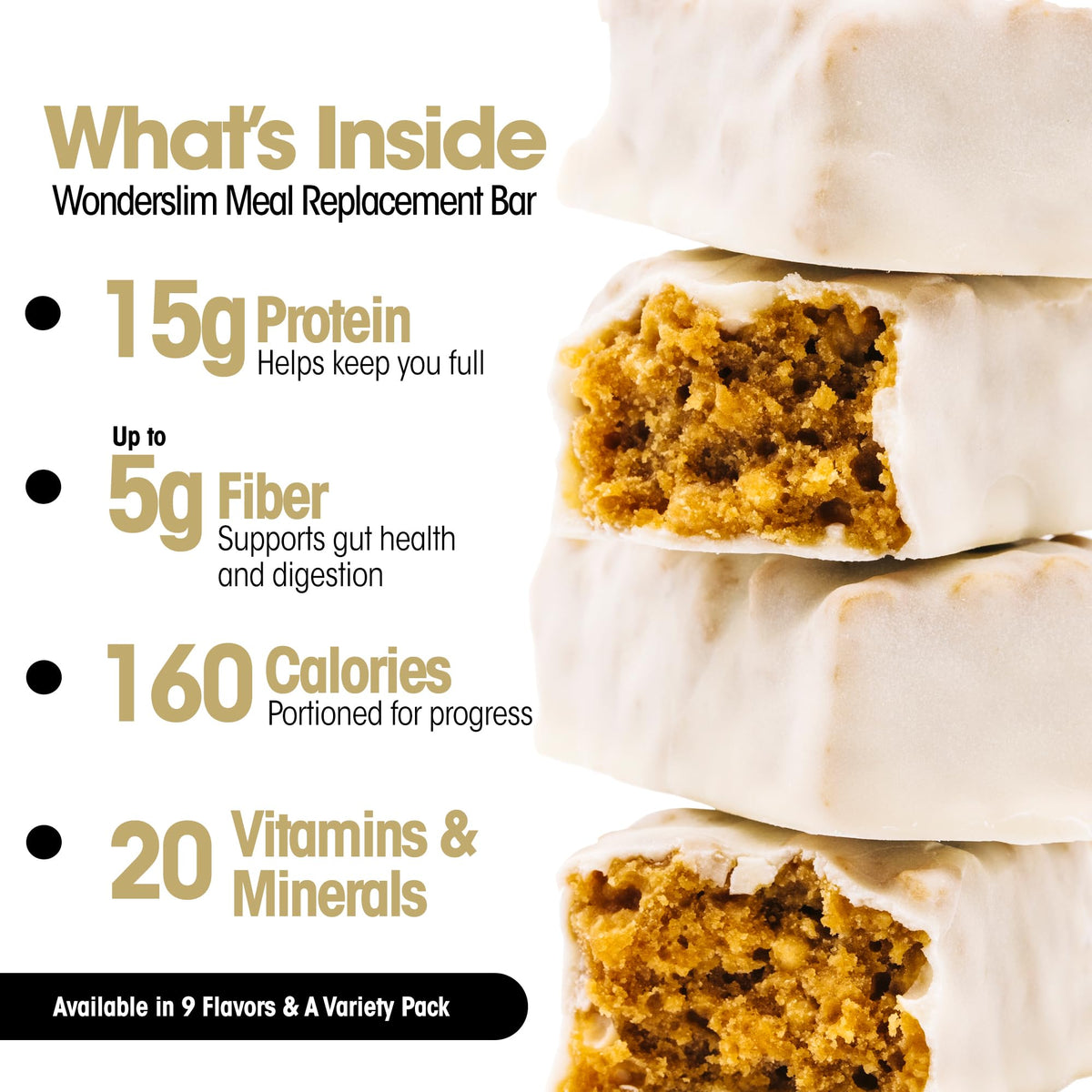 WonderSlim Shortbread Bar held in hand for an on-the-go snack.