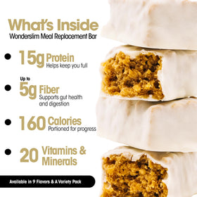 WonderSlim Shortbread Bar held in hand for an on-the-go snack.