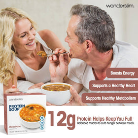 WonderSlim soup spoon-serve: ready-to-enjoy meal in seconds.