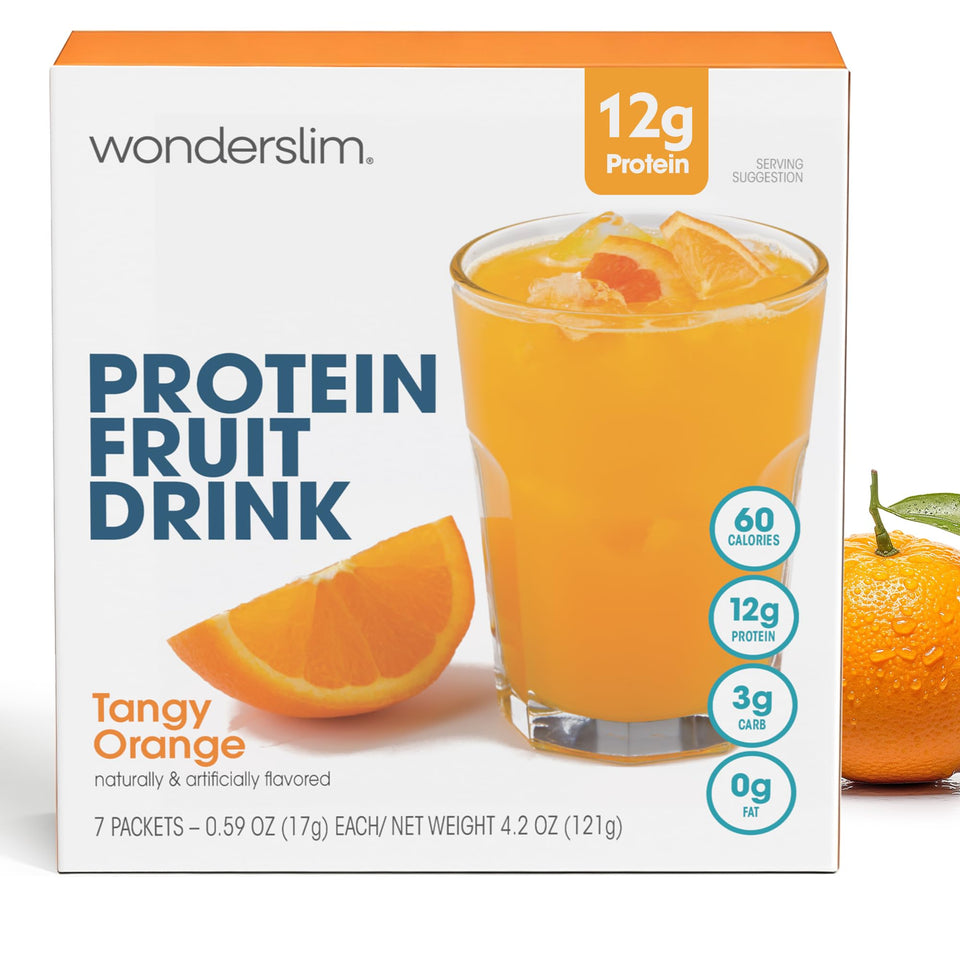 WonderSlim Tangy Orange protein fruit drink packet for on the go nutrition