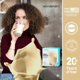Packaging close-up of WonderSlim Vanilla Cream label