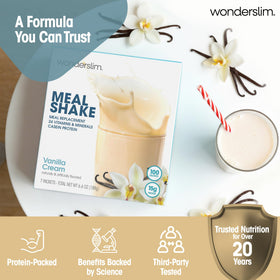 WonderSlim Vanilla Cream single-serve packet for on-the-go nutrition