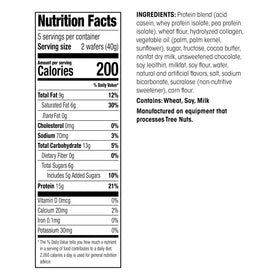 WonderSlim vanilla protein wafer ingredients emphasize quality and flavor.