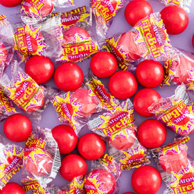 Wonka Atomic Fireball bulk pack on display with 64.8 oz of candies