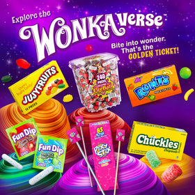 Wonka Bottle Caps theater box for sharing during movie night.