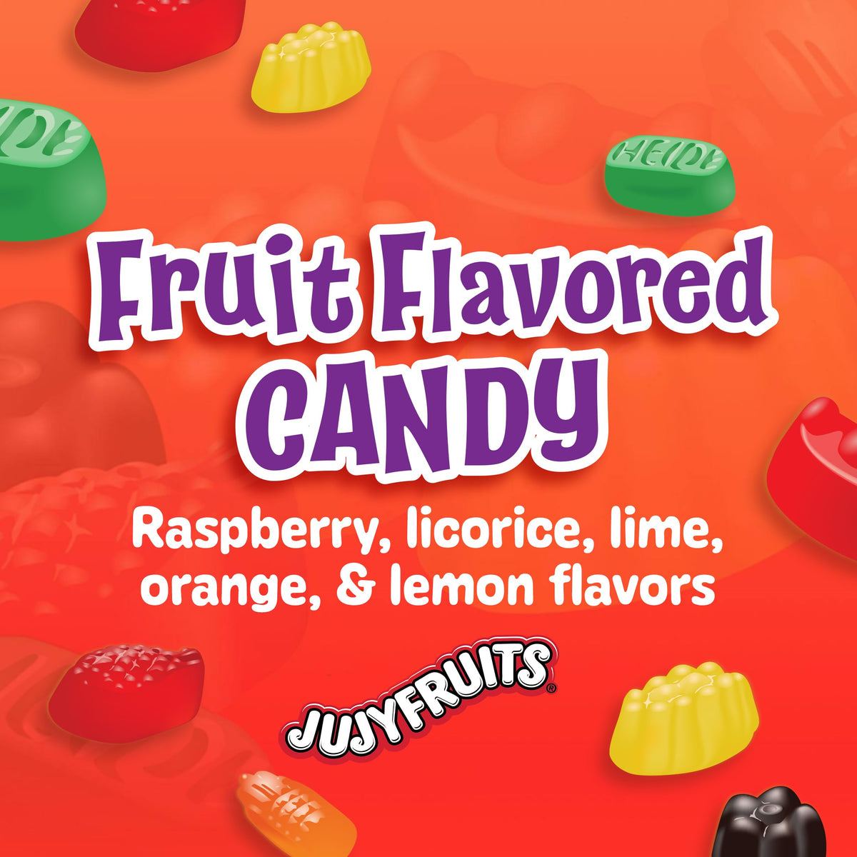 Assorted flavors Wonka Jujyfruits pack highlighting variety and color