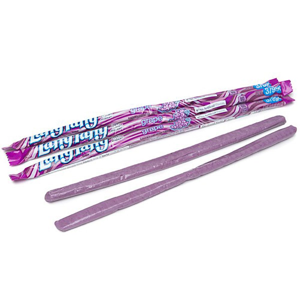Wonka Laffy Taffy Rope grape individually-wrapped ropes ideal for on-the-go snacking.