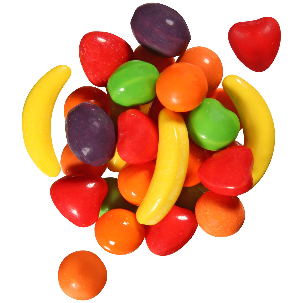 Wonka Runts packaging back, convenient bulk 1 lb bag for sharing.