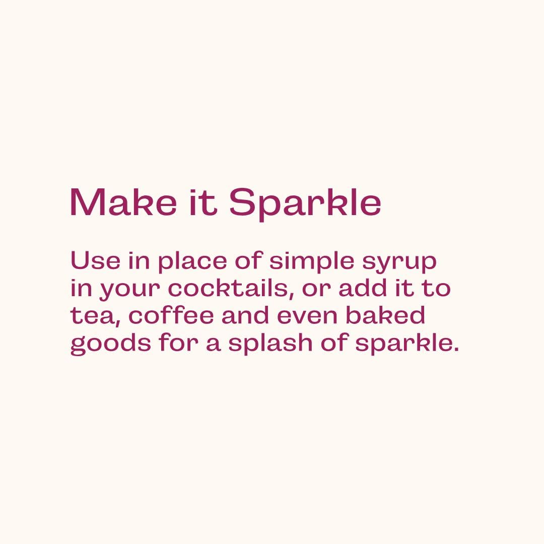 Wood Stove Kitchen SparkleMix glitter dessert drizzle adds luxurious sparkle