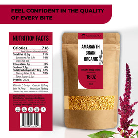 WOODCHA Organic Amaranth Grain porridge bowl showing creamy texture