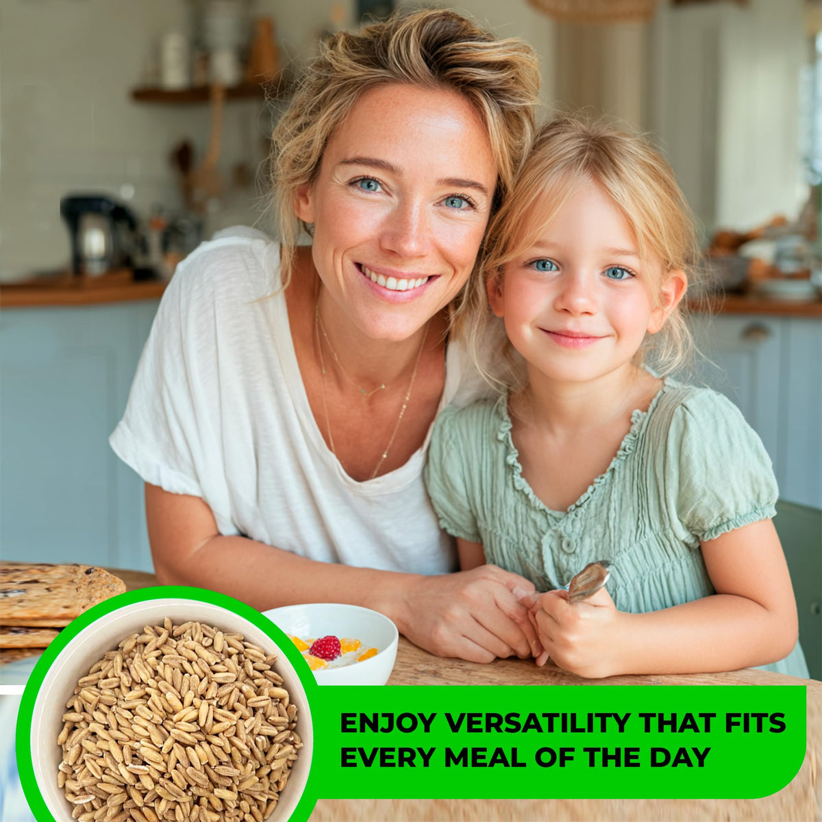 Woodcha barley grain bowl with greens supports convenient meal prep.