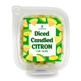 WOODCHA candied citron in jar highlights pantry-friendly dessert ingredient