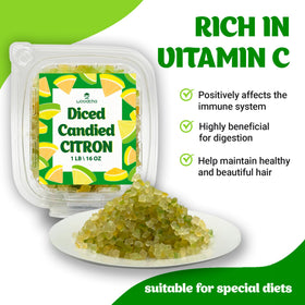 WOODCHA fruitcake ingredient shot features premium candied fruit quality