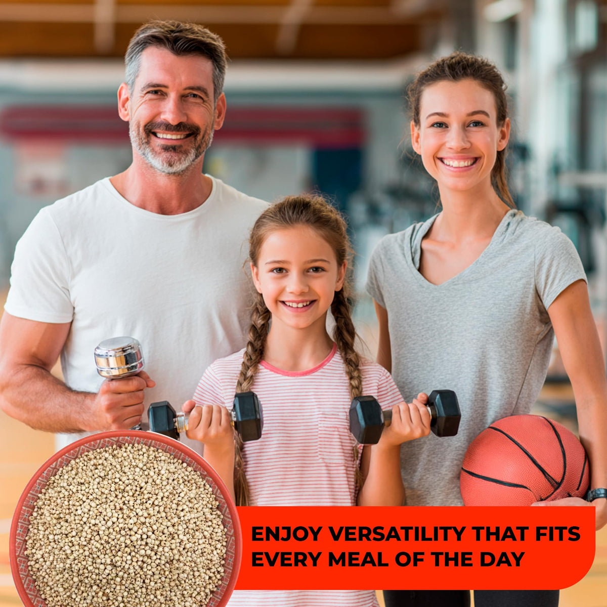 WOODCHA sorghum in salad or grain bowl adds fiber and heartiness