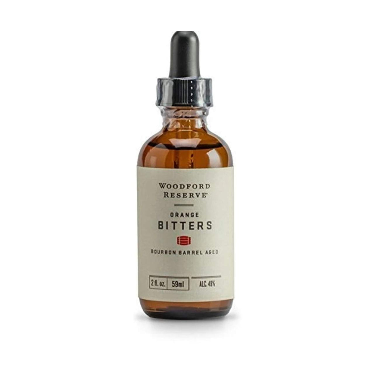 Woodford Reserve Orange Bitters bottle enhances citrus notes in cocktails.