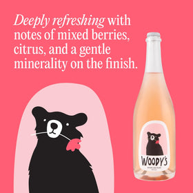 Woody's Sparkling Rosé Chardonnay origin spotlight highlights sustainable sourcing.