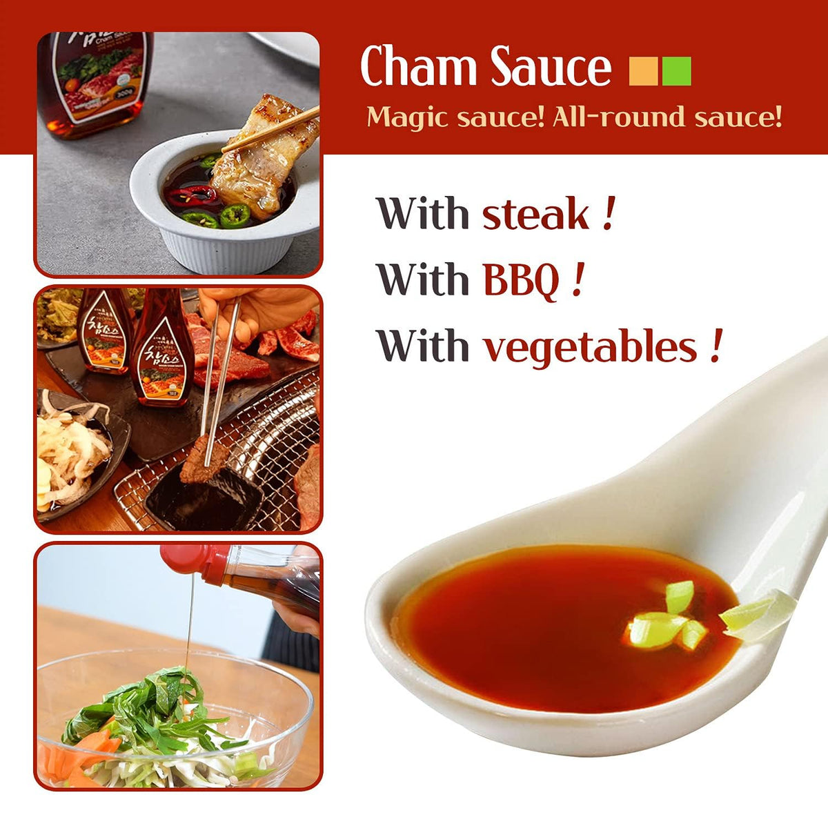 Woori Cham stir-fry drizzle adds umami depth to dishes.