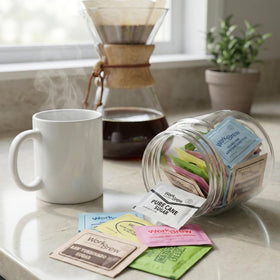 WorkBrew aspartame packets provide quick, consistent sweetness for daily coffee.