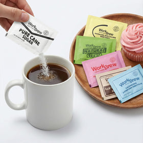 WorkBrew sucralose packets deliver zero calorie sweetness for diet friendly beverages.