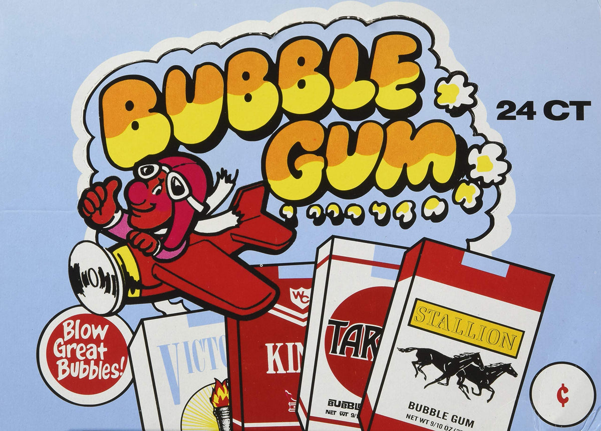 World Bubble Gum Cigarettes packs show assorted designs for gifting.