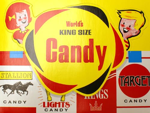 World Confections cigarette-style candy sticks showcased in a box, fun gift