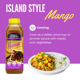 World Harbors Island Mango Sauce & Marinade on chicken shows juicy, flavorful marination potential.