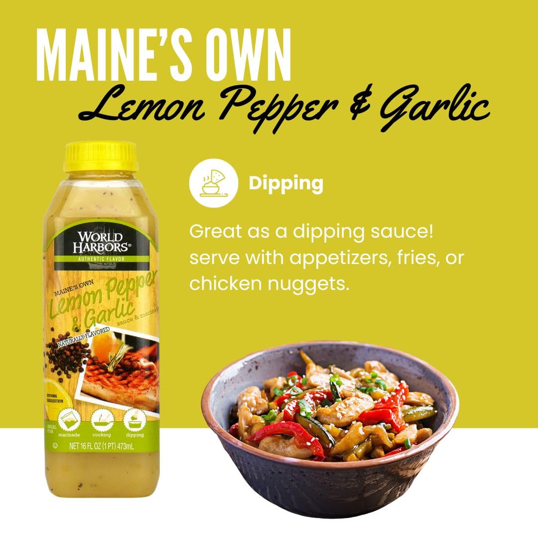 World Harbors Lemon Pepper Garlic Sauce stir-fries and grains ready