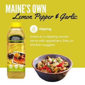 World Harbors Lemon Pepper Garlic Sauce stir-fries and grains ready