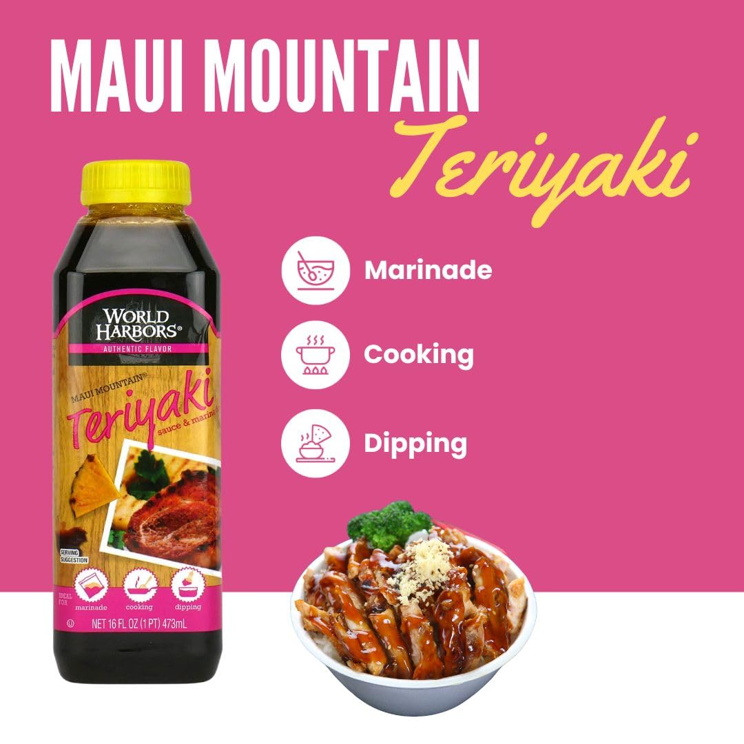 World Harbors Maui Mountain Teriyaki on grilled chicken delivers rich flavor