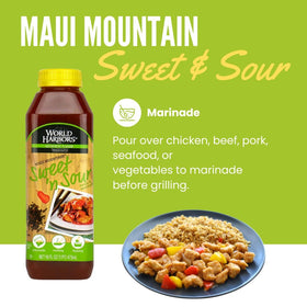 World Harbors Maui Sweet and Sour Sauce pour shot highlights glaze-ready flavor