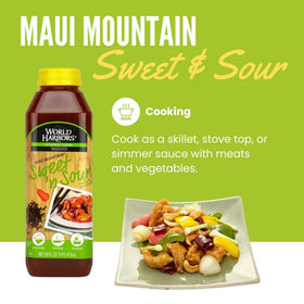 World Harbors Maui Sweet and Sour Sauce 2-pack packaging emphasizes value and freshness